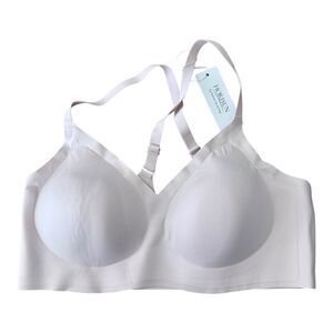 Horisun Bra Wireless Seamless Pullover Criss Cross Back Pink M NWT